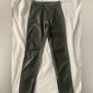 Zara leather pants size xsmall, inside warm